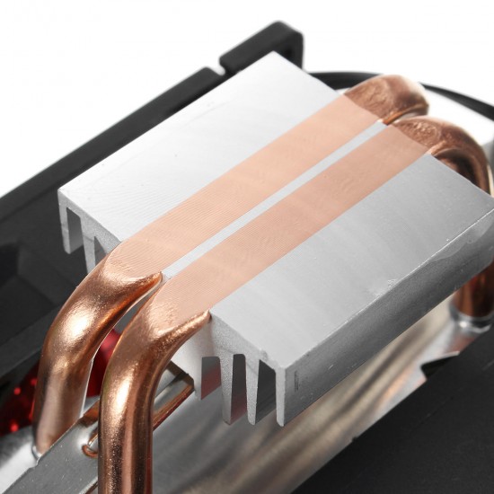 LED Double Heat Pipe Dual Fan Quiet CPU Cooler Cooling Fan Heat Sink For LGA 1155 775 1156 AMD