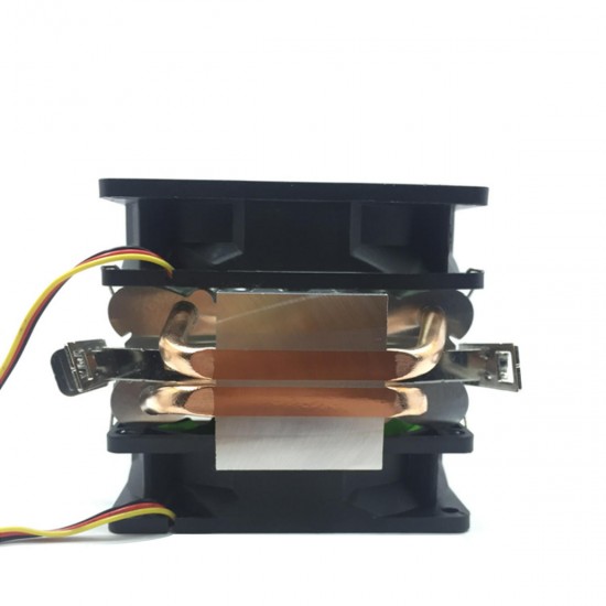 LED Double Heat Pipe Dual Fan Quiet CPU Cooler Cooling Fan Heat Sink For LGA 1155 775 1156 AMD