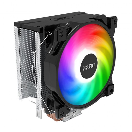 GI-X4 RGB CPU Air Cooler 120mm AIO Cooling Fan Computer PC Gaming Case Radiator for Intel AMD