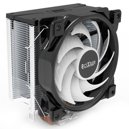 GI-X4S CPU Air Cooler 120mm AIO 145W Radiator Computer PC Gaming Case Cooling Fan for Intel AMD