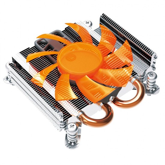 S89 27mm Ultra-Thin Computer CPU Cooler 2 Heatpipes 80mm Mute Radiator Socket Intel 775 115x CPU Cooler For HTPC 1U Mini Case AIO Server