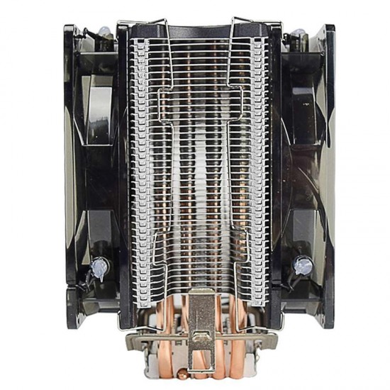 12V X6 4 Pin Double Blue LED Copper CPU Cooler Cooling Fan For AMD AM4 Intel LGA 775