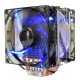 12V X6 4 Pin Double Blue LED Copper CPU Cooler Cooling Fan For AMD AM4 Intel LGA 775