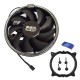 12cm 4Pin LED Blue Aperture CPU Cooling Fan PWM Silent Cooler Radiator For Intel LGA AMD