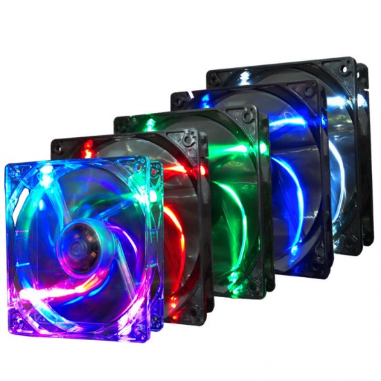 F1210 3 Pin 12CM Multiple Colors Colorful LED Computer Case Cooler Cooling Fan