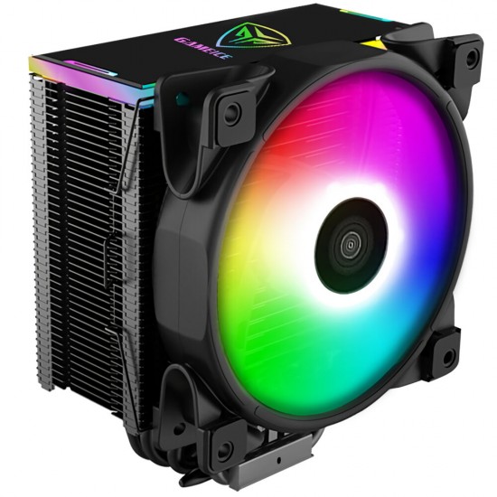 GI-D56A CPU Air Cooler 120mm 160W CPU Cooling Fan Silent PWM RGB Fan Heat Dissipation Cooler with ARGB Lights for Computer Gaming Case for Intel i7/i5/i3 AMD Series