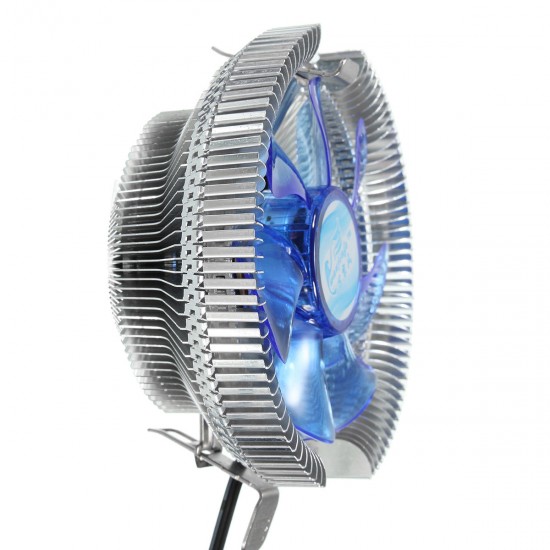 Quiet Blue LED CPU Cooler Cooling Fan Heat Sink for Intel LGA775 1155/1156 i3/i5/i7 AM2 AM3