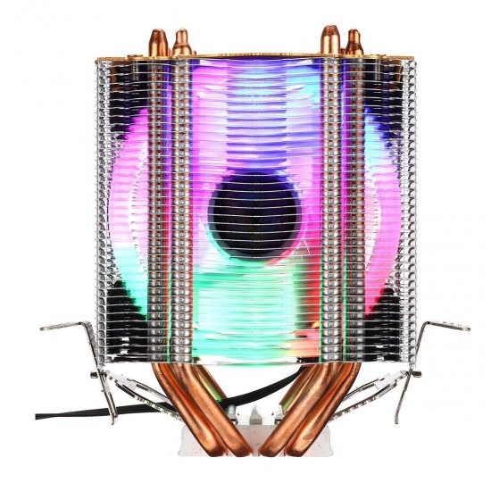 RGB CPU Cooler Fan 4 Copper Heatpipesipes 9cm Light Cooling Fan for Compurter Intel LGA 2011 CPU Cooler Heatsink Radiator
