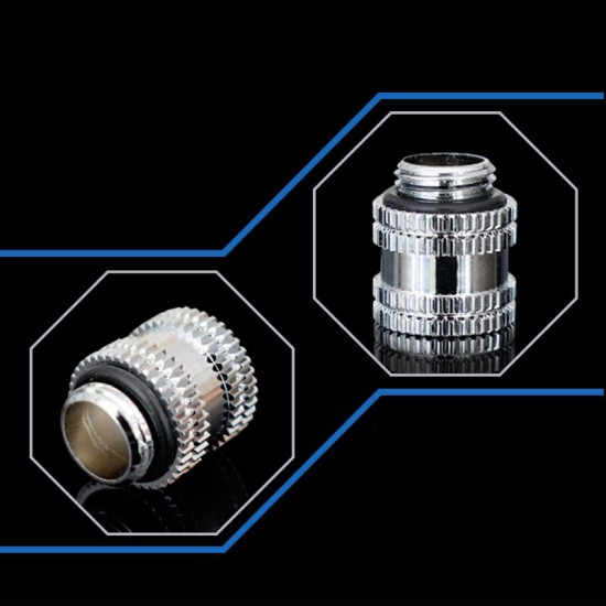 15mm Extension Gear Shape Hard Pipe Connector Water Cooling Hard Tube G1/4 Inner Thread Adaptor for CPU Water Cooling Radiator 15mm Extension Gear Shape Hard Pipe Connector Water Cooling Hard Tube G1/4 Inner Thread Adaptor for CPU Water Cooling Radiator