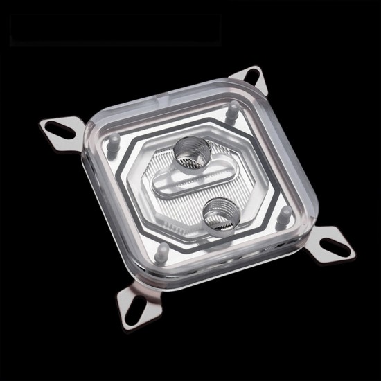 Desktop Computer CPU Water Cooling Head 0.4mm Micro Watercourse Acrylic Plate CPU Water Block with G1/4 Inner Thread