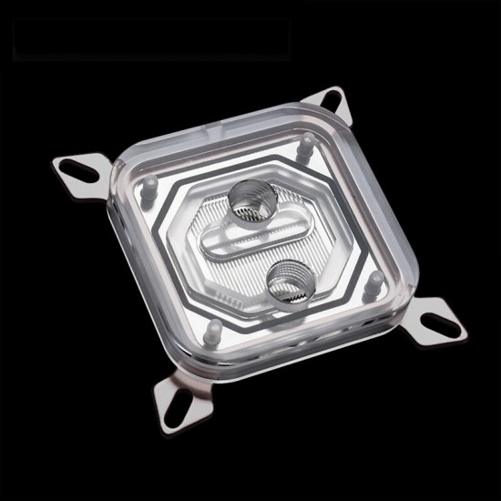 Desktop Computer CPU Water Cooling Head 0.4mm Micro Watercourse Acrylic Plate CPU Water Block with G1/4 Inner Thread Desktop Computer CPU Water Cooling Head 0.4mm Micro Watercourse Acrylic Plate CPU Water Block with G1/4 Inner Thread
