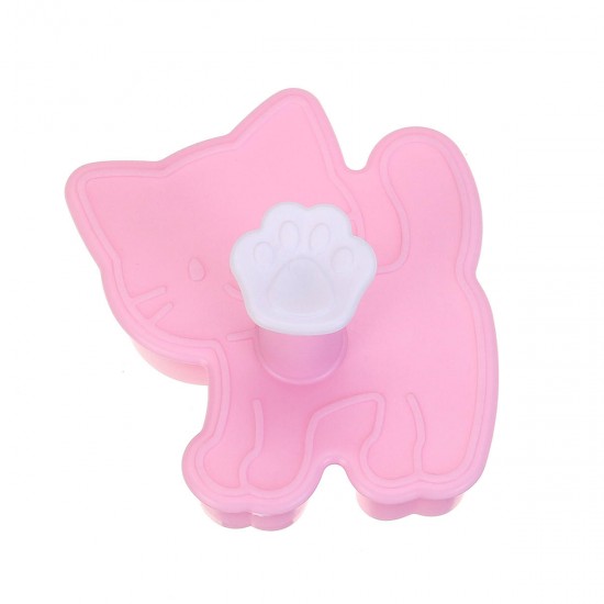 3Pcs/Set Cat Cookie Biscuit Plunger Cutter Fondant Cake Mold Baking Mould Kitchen Tools 3Pcs/Set Cat Cookie Biscuit Plunger Cutter Fondant Cake Mold Baking Mould Kitchen Tools