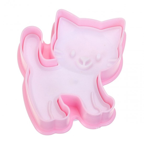 3Pcs/Set Cat Cookie Biscuit Plunger Cutter Fondant Cake Mold Baking Mould Kitchen Tools 3Pcs/Set Cat Cookie Biscuit Plunger Cutter Fondant Cake Mold Baking Mould Kitchen Tools