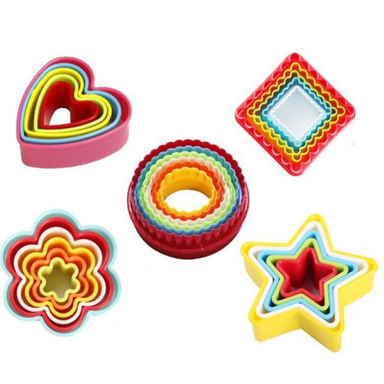 5-6Pcs Flower Heart Mould Fondant Cake Cookie Sugarcraft Cutters Molds Tool Set