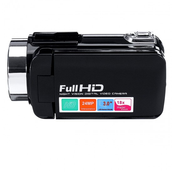 4K Full HD 1080P 24MP 18X Zoom 3 Inch LCD Digital Camcorder Video DV Camera 5.0MP CMOS Sensor for YouTube Vlogging 4K Full HD 1080P 24MP 18X Zoom 3 Inch LCD Digital Camcorder Video DV Camera 5.0MP CMOS Sensor for YouTube Vlogging
