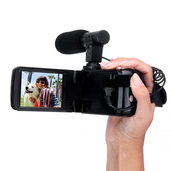 4K HD 1080P 24MP 18X Zoom 3 Inch LCD Digital Camcorder Video DV Camera With Mic