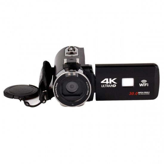 4K WiFi Ultra HD 1080P 16X ZOOM Digital Video Camera DV Camcorder with Lens and Microphone