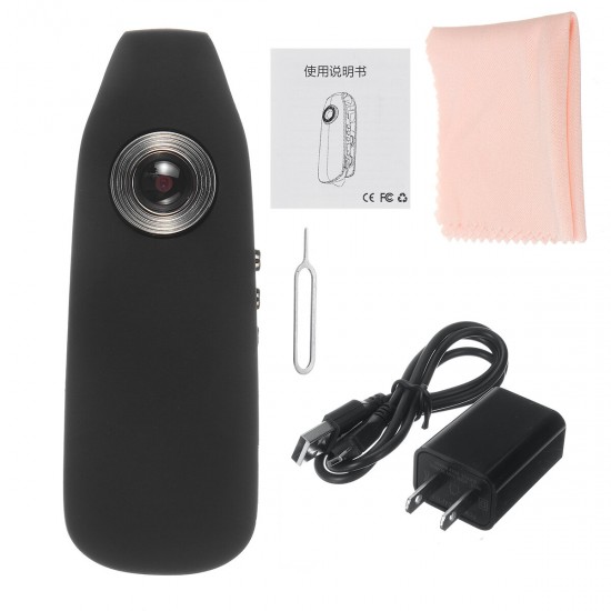 HD 1080P 130° Wide Angle Movement Detection Voice Recording Mini Portable Camcorder Rechargeable Security Camera