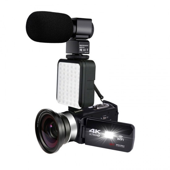 AF2 48M 4K Video Camera Camcorder for Vlogging Live Broadcast NightShot 3.0 inch Touch Screen Anti-shake Camcorder WIFI APP Control DV Video Recording with Microphone Lens Light AF2 48M 4K Video Camera Camcorder for Vlogging Live Broadcast NightShot 3.0 inch Touch Screen Anti-shake Camcorder WIFI APP Control DV Video Recording with Microphone Lens Light