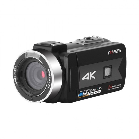 K1 56MP 16X Zoom 4K Video Camera Camcorder for Youtube Live Stream Broadcast IR Night Vision HD DV Video Recorder Digital Camera WiFi APP Control 5-axis Image Stabilization Anti-shake With Microphone Stabilizer Handle