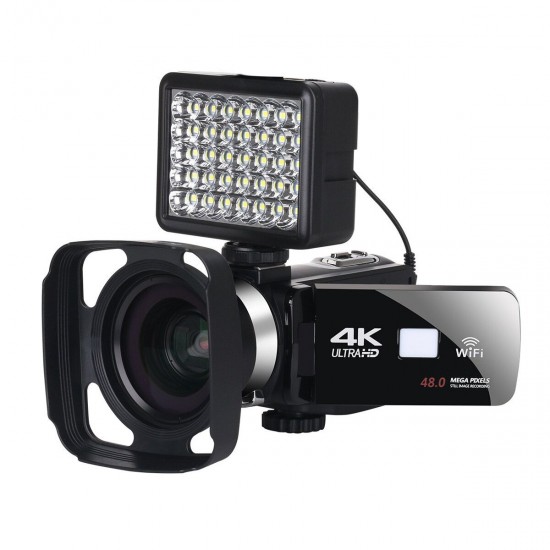 AF2 4K 48MP Digital Camcorder Wifi 3.0 inch Touch Screen for Youbute Vlogging Live Video Camera with Fill Light Lens NightShot AF2 4K 48MP Digital Camcorder Wifi 3.0 inch Touch Screen for Youbute Vlogging Live Video Camera with Fill Light Lens NightShot