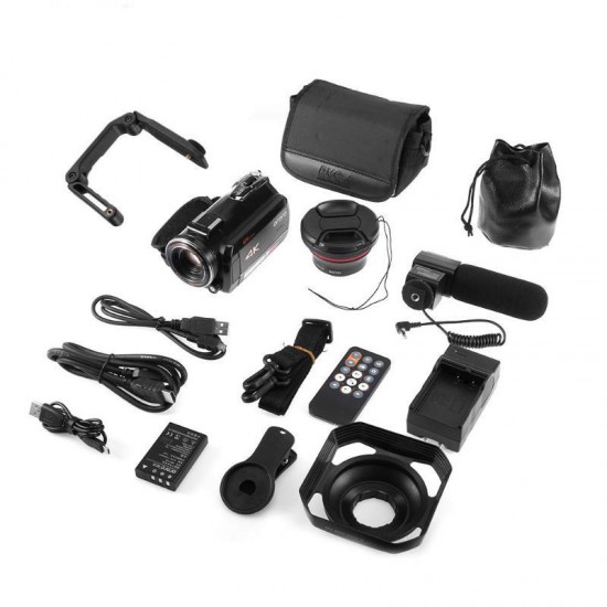 Ordro HDR-AC5 4K UHD Zoom 12X FHD 24MP WiFi IPS Touch Screen Digtal Optical DV Digital Video Camera Camcorder Ordro HDR-AC5 4K UHD Zoom 12X FHD 24MP WiFi IPS Touch Screen Digtal Optical DV Digital Video Camera Camcorder