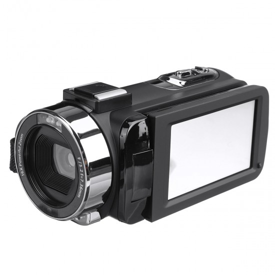 Ultra HD 4K 18X 30MP 18X Zoom 3 inch LCD Digital Camcorder Video DV Camera 270° Rotation for Vlogging Youtube Video Recording