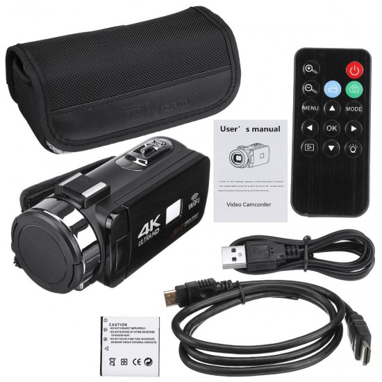 Ultra HD 4K 18X 30MP 18X Zoom 3 inch LCD Digital Camcorder Video DV Camera 270° Rotation for Vlogging Youtube Video Recording Ultra HD 4K 18X 30MP 18X Zoom 3 inch LCD Digital Camcorder Video DV Camera 270° Rotation for Vlogging Youtube Video Recording