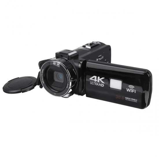 Ultra HD 4K 18X 30MP 18X Zoom 3 inch LCD Digital Camcorder Video DV Camera 270° Rotation for Vlogging Youtube Video Recording