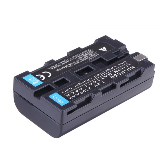 NP-550 7.4V 2300Mah Rechargeable Battery for Video LED Light with Sony NP-F550/NP-F570 Battery Slot