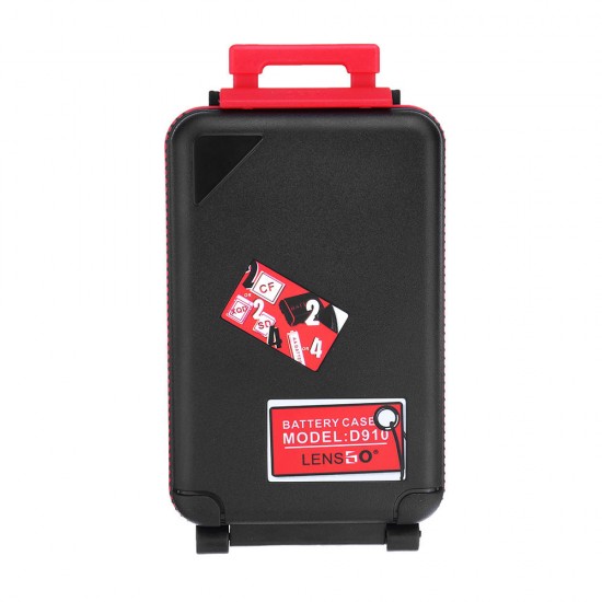 D910 Storage Box Case for SD CF XQD Memory Card Camera Battery AA Battery with Battery Indicator