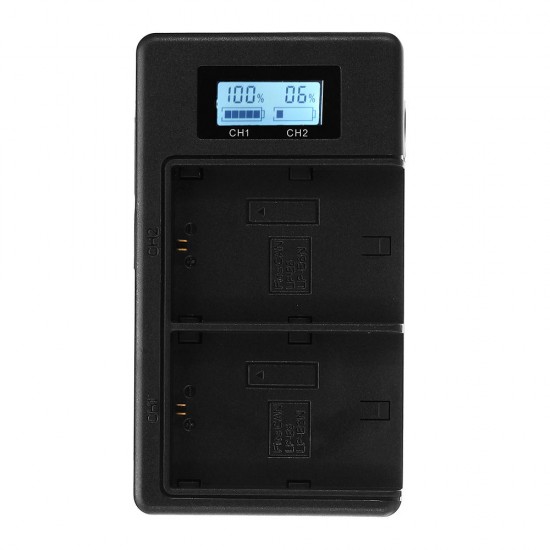 LP-E6-C USB Rechargeable Battery Charger Mobile Phone Power Bank for Canon LP-E6 DSLR Camera Battery with LED Indicator
