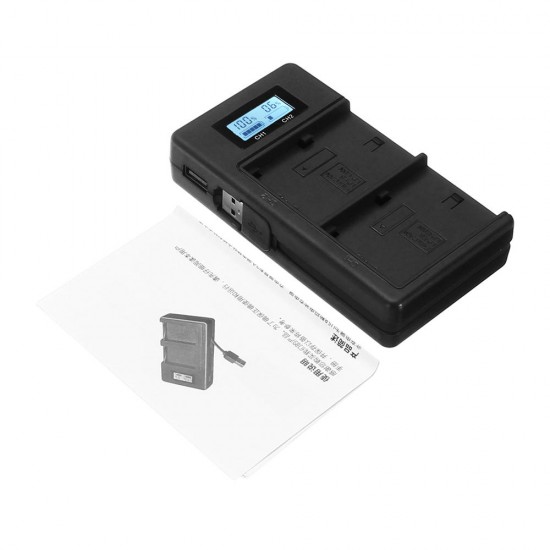 LP-E6-C USB Rechargeable Battery Charger Mobile Phone Power Bank for Canon LP-E6 DSLR Camera Battery with LED Indicator