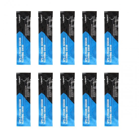 10pcs DDR-15 APS-C CCD/CMOS Sensor Cleaning Swabs Sticks Cleaner for DSLR Digital Camera