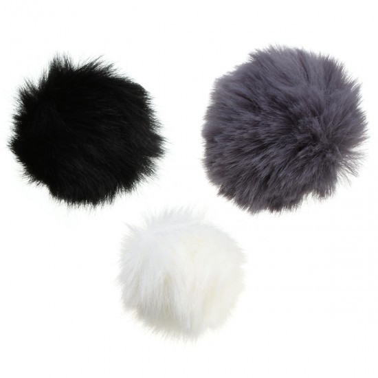 3 Colors Fur Windscreedn Wind Shield Wind Muff for Lapel Lavalier Microphone Mic