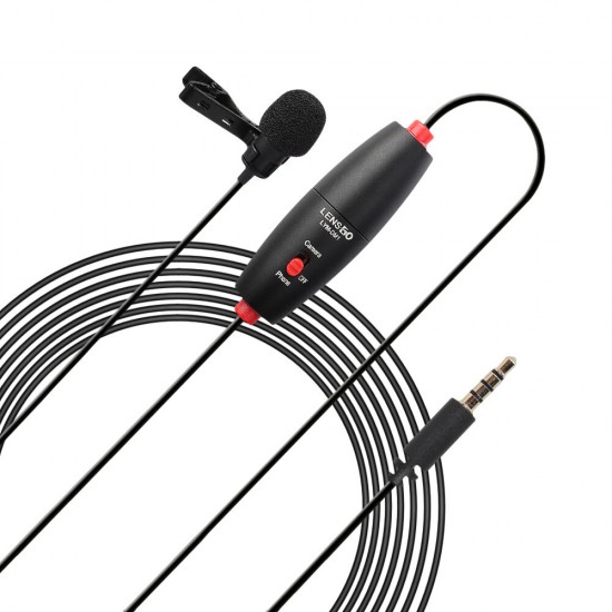 LYM-DM1 Omni-directional Lavalier Video Condenser Microphone with 6m Cable for DSLR Camera Camcorder Smartphone