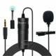 MCO-LVD600 Lapel Lavalier Microphone Interview Reception Vlog Live MIC Recording Compatible with Phone Camera Computer