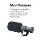 VM-P01 Phone Video Microphone Mic for Recording Mobile Interview Vlog for Smartphone with 3.5mm Headphone Jack