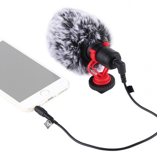 PU3044 Professional Condenser Interview Video Record Microphone Youtube Vlogging Mic for DSLR DV Camcorder Smart Phone Osmo