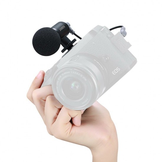 Nano Mic Mini Super-Cardioid Pointing Microphone Live Broadcast Vlog Recording Microphone for Mobile Phone Camera