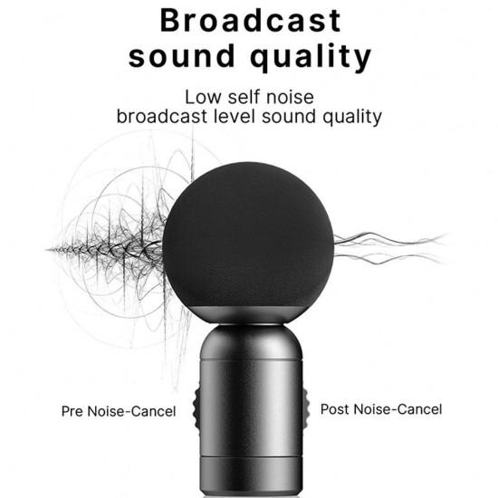 Nano Mic Mini Super-Cardioid Pointing Microphone Live Broadcast Vlog Recording Microphone for Mobile Phone Camera