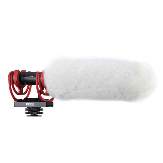 A2 White Silk Blend Microphone Windshield Low Self Noise Furry Cover for Rode NTG Professional Mic