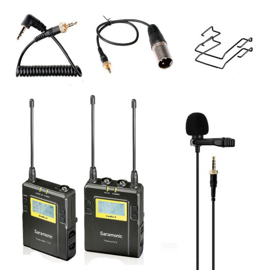 UwMic9 Wireless Lavalier Lapel Microphone Transmitter Receiver System for DSLR Camera UwMic9 Wireless Lavalier Lapel Microphone Transmitter Receiver System for DSLR Camera