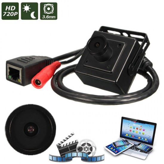 HD 720P 3.6mm Wired Mini CCTV IP Network Digital Video Camera CMOS Safty Hidden