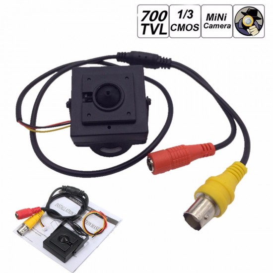 Mini Pinhole HD 700TVL 1/3 3.7mm Wide Angle Board Lens CCTV Security PAL Camera