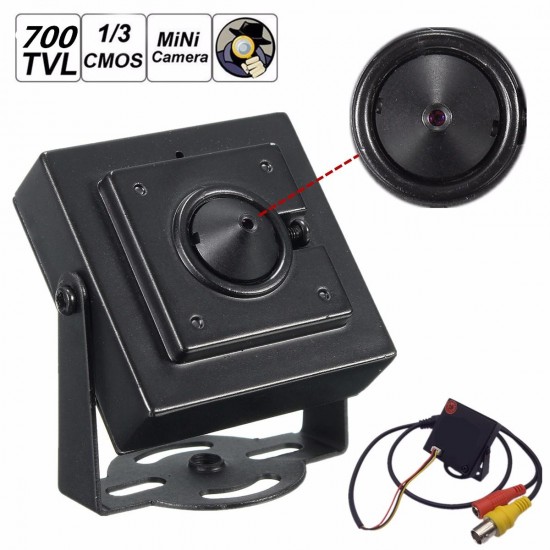 Mini Pinhole HD 700TVL 1/3 3.7mm Wide Angle Board Lens CCTV Security PAL Camera