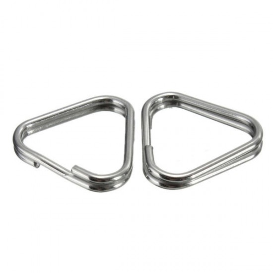 2Pcs Replacement Metal Chrome Finish Split Ring Camera Strap Triangle Rings Hook