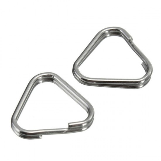 2Pcs Replacement Metal Chrome Finish Split Ring Camera Strap Triangle Rings Hook