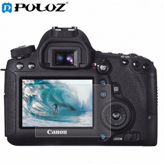 Camera 2.5D Curved Edge 9H Surface Hardness Tempered Glass Screen Protector for Canon 6D
