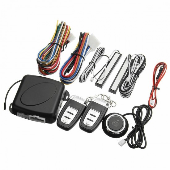 Keyless Entry Engine Push Start Alarm System PEPS Remote Starter Stop Anti-theft for 12V Car SUV Keyless Entry Engine Push Start Alarm System PEPS Remote Starter Stop Anti-theft for 12V Car SUV
